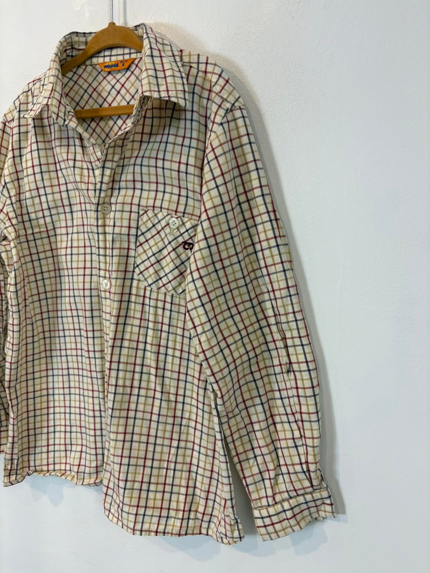 MAYORAL. Camisa niños cuadros. T 8 años