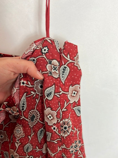 ISABEL MARANT ÉTOILE . Vestido Lino asimetrico estampado. T 42