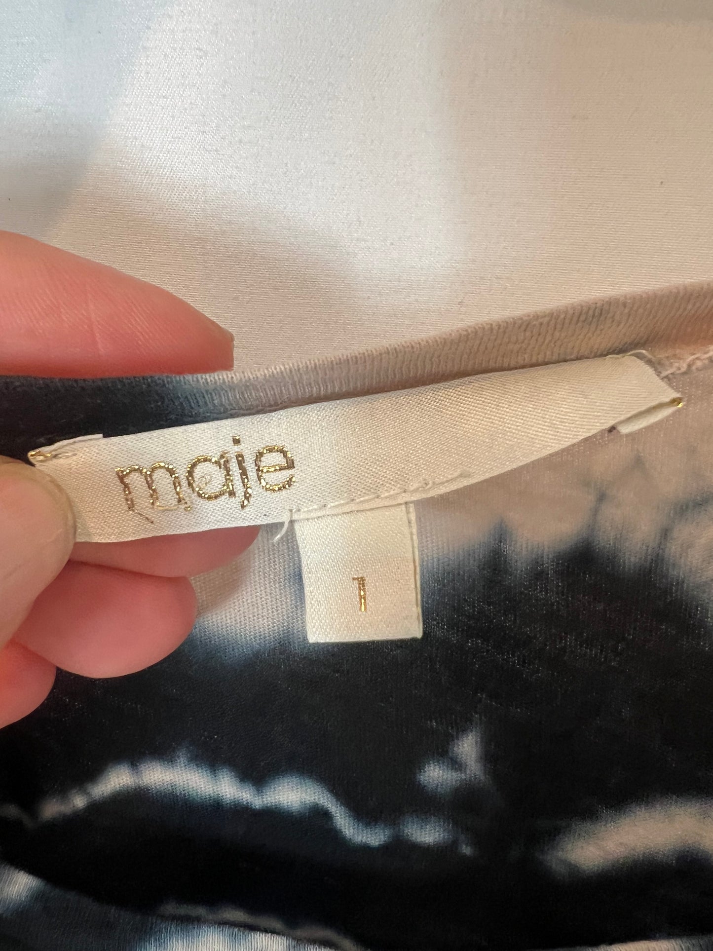 MAJE. Blue tie-dye t-shirt. Size 1 (s)