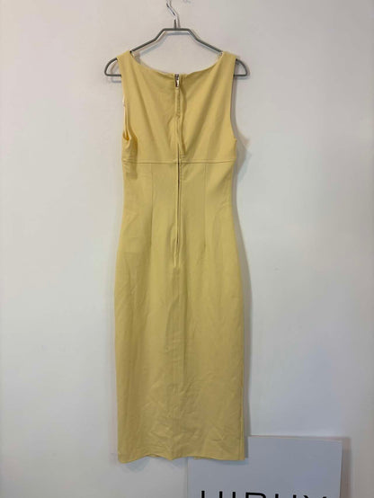 ZARA. Vestido largo entallado pastel