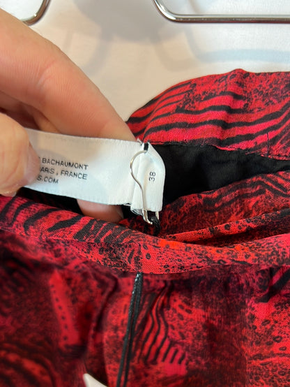 IRO. Short vaporous printed skirt. T 38