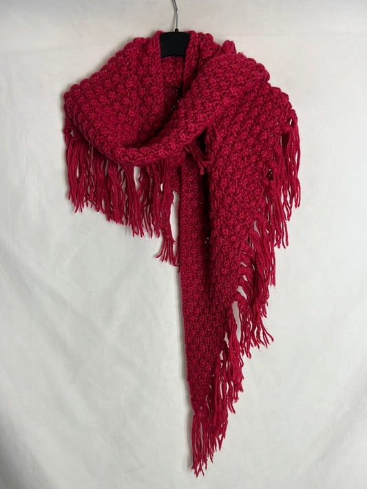 FUN&BASICS. Bufanda punto amplio flecos