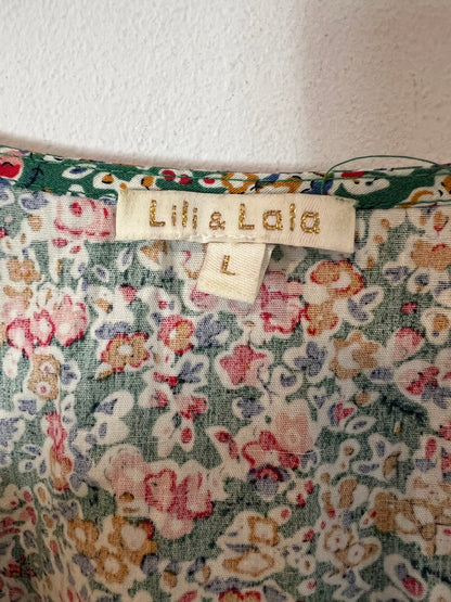 LILI&LALA. Vestido verde flores T.l