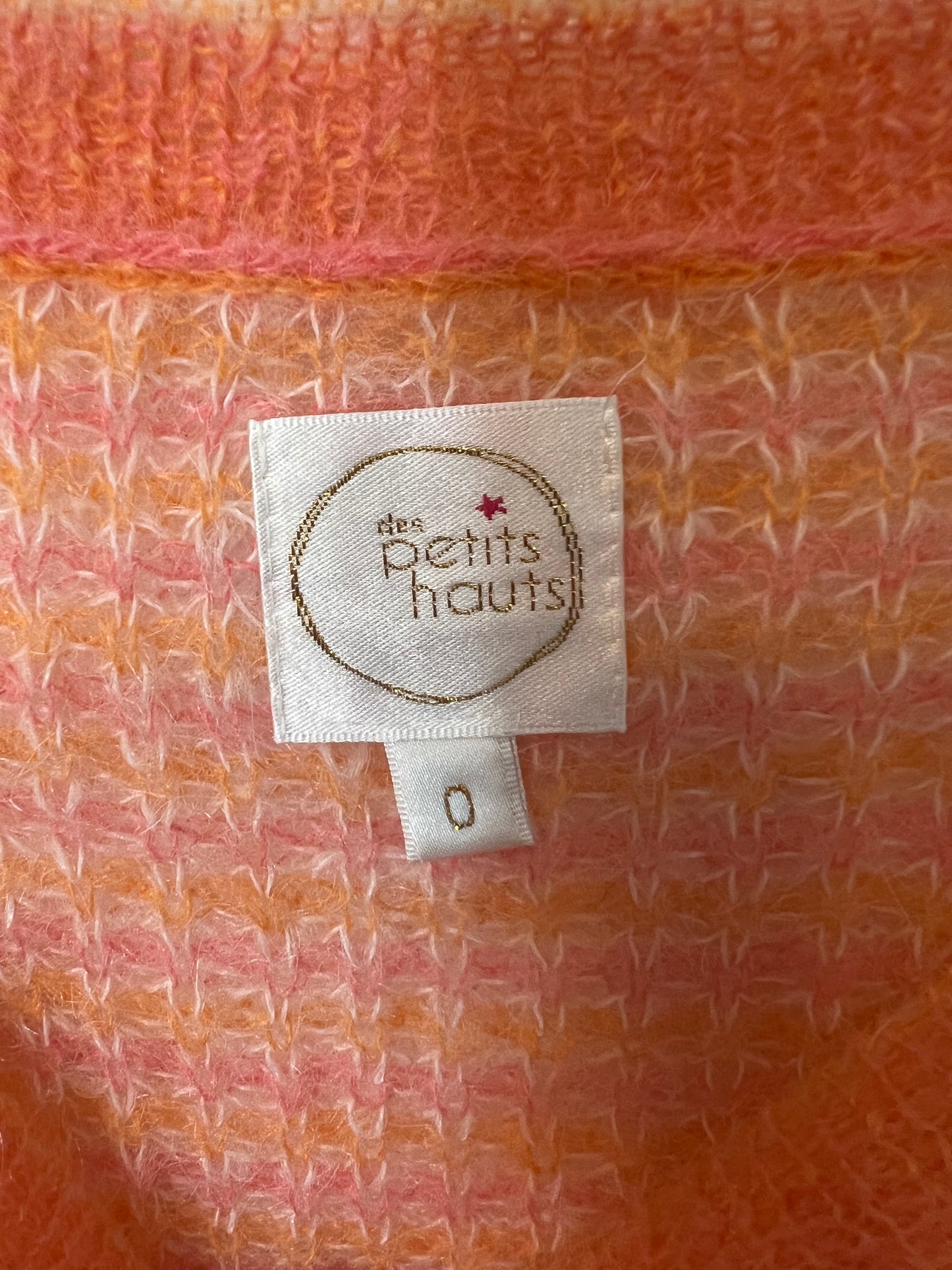 DES PETITE HAUTS. Jersey colores naranja y rosa T.0(xs)