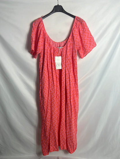 ZARA. Pink zigzag orange dress. Size XS (S/M) Hibuy market ZARA. Pink zigzag orange dress. Size XS (S/M) Hibuy market