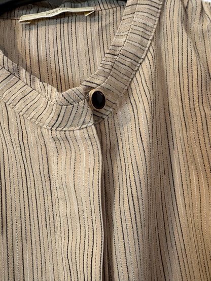 SESSÚN. Blusa beige tostado rayas