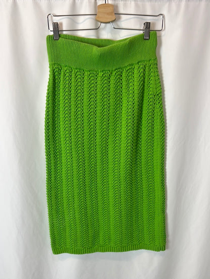 PARFOIS. total look verde croché T.u(m)