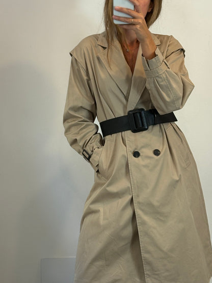 ZARA. Gabardina larga cinturón