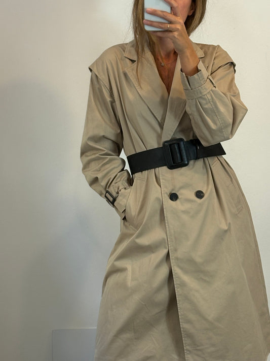 ZARA. Gabardina larga cinturón