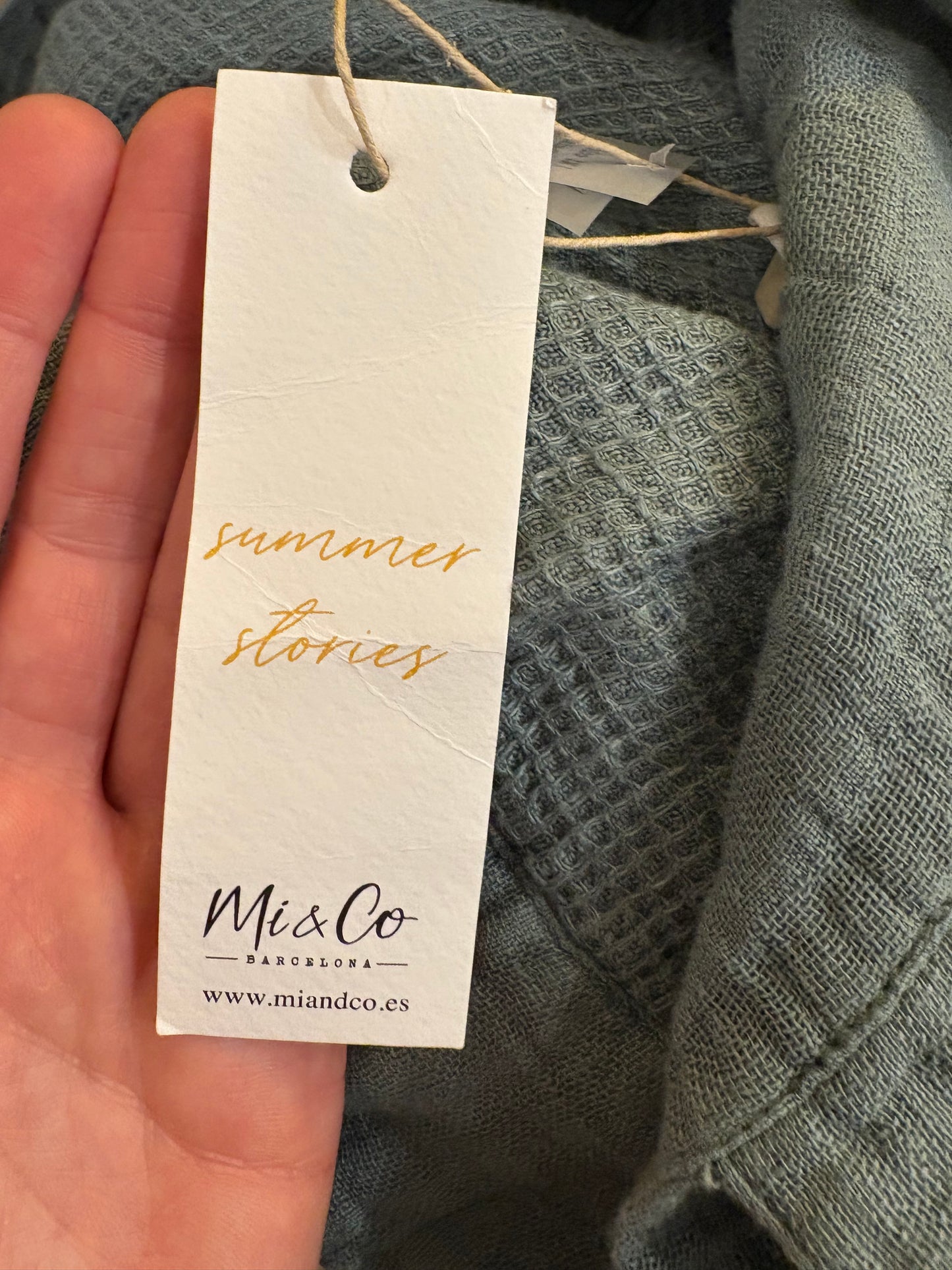 MI&CO. Top verde agua textura T.xs (s)