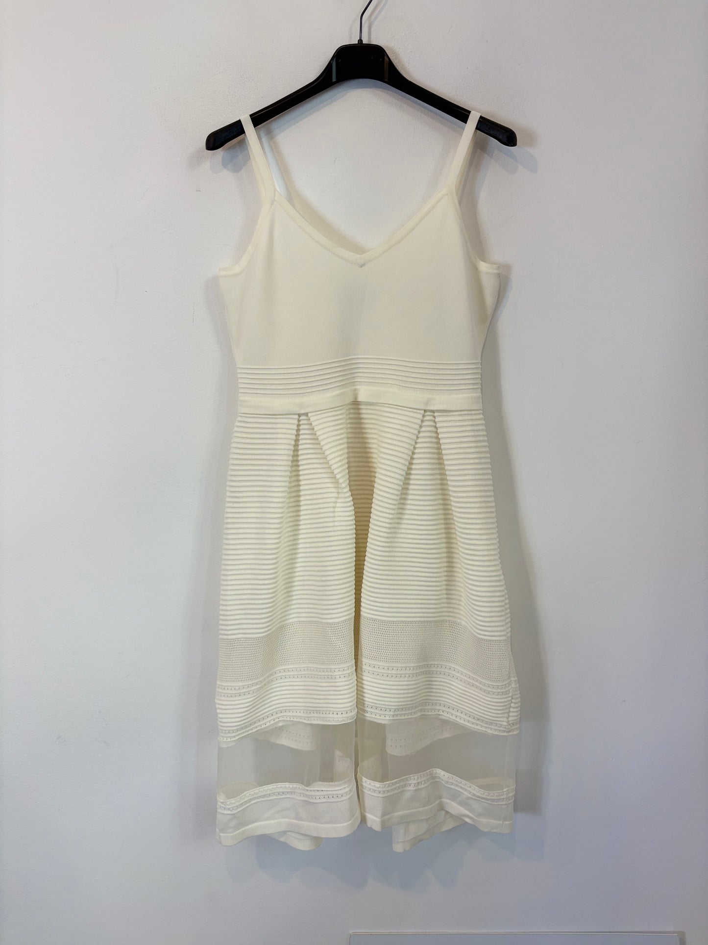 SILVIAN HEACH. Vestido blanco texturas. T M