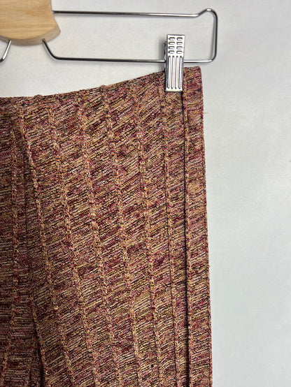 ZARA. Pantalón culotte punto jaspeado. T S