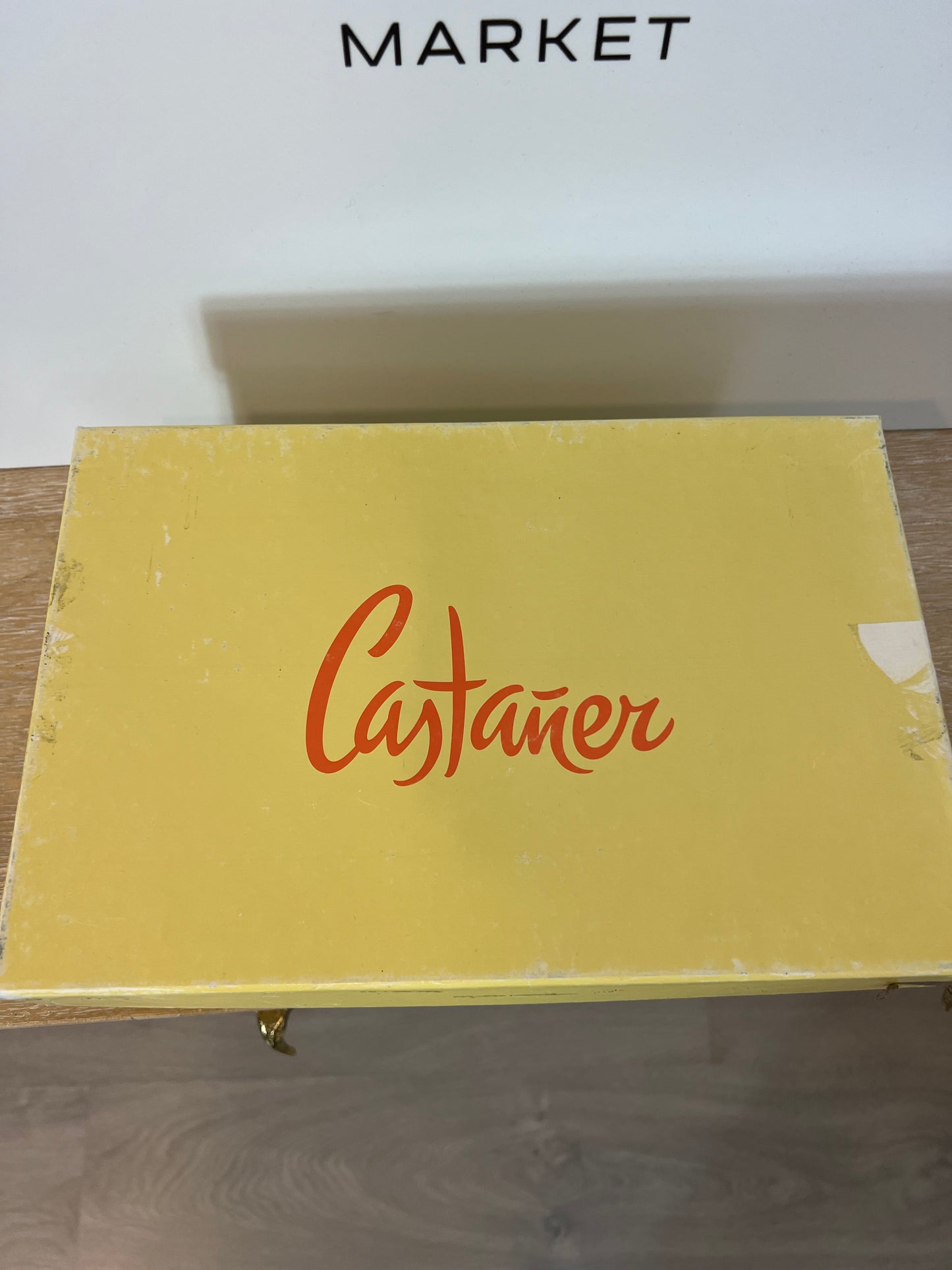 CASTAÑER. Sandalia cuadros vichy. T 39