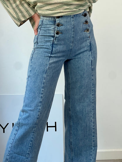 INTROPIA. Pantalón denim botones T.36