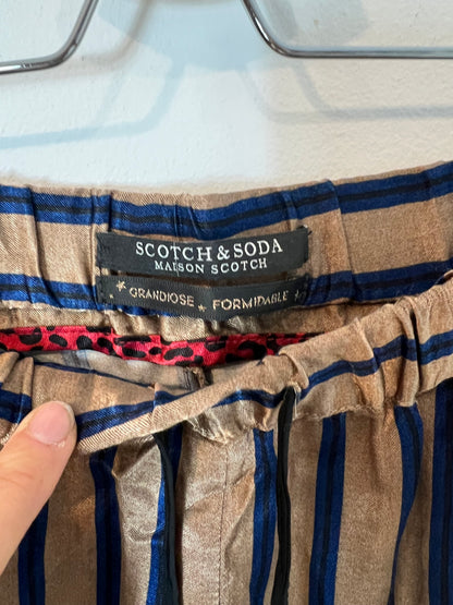 SCOTCH&amp;SODA .Pabtalon satin stripes. TM