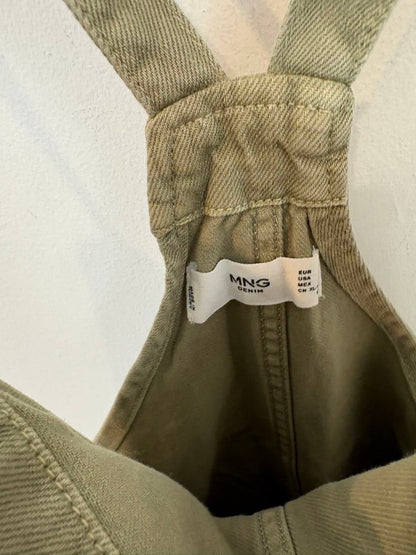 MANGO. Peto denim ligero verde