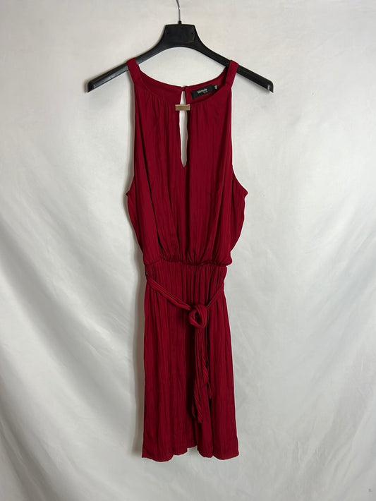 FORMULA. Flowing wine-colored short dress. Size 40