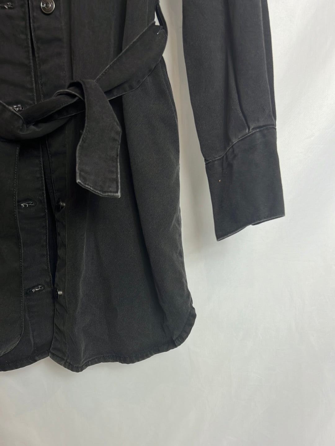 H&amp;M.Black denim dress/overshirt TS