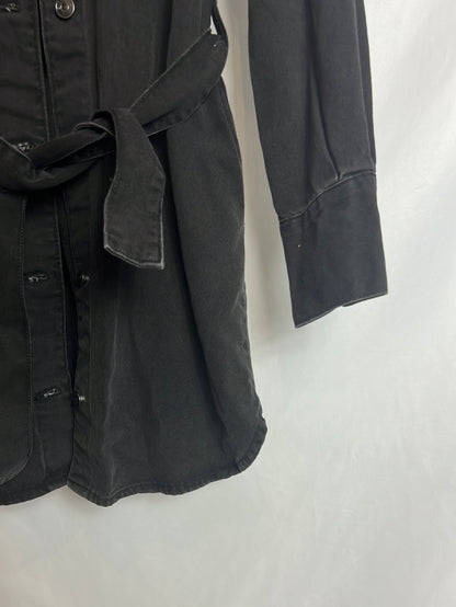 H&amp;M.Black denim dress/overshirt TS