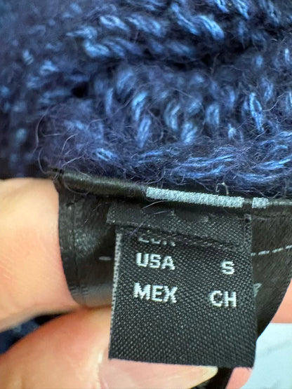 MASSIMO DUTTI. Chaleco azul jaspeado con lana