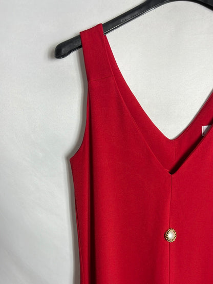 CUPLÉ. Vestido rojo botones T.xs