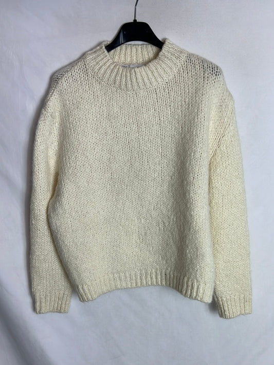 ZARA. Jersey beige claro. T S