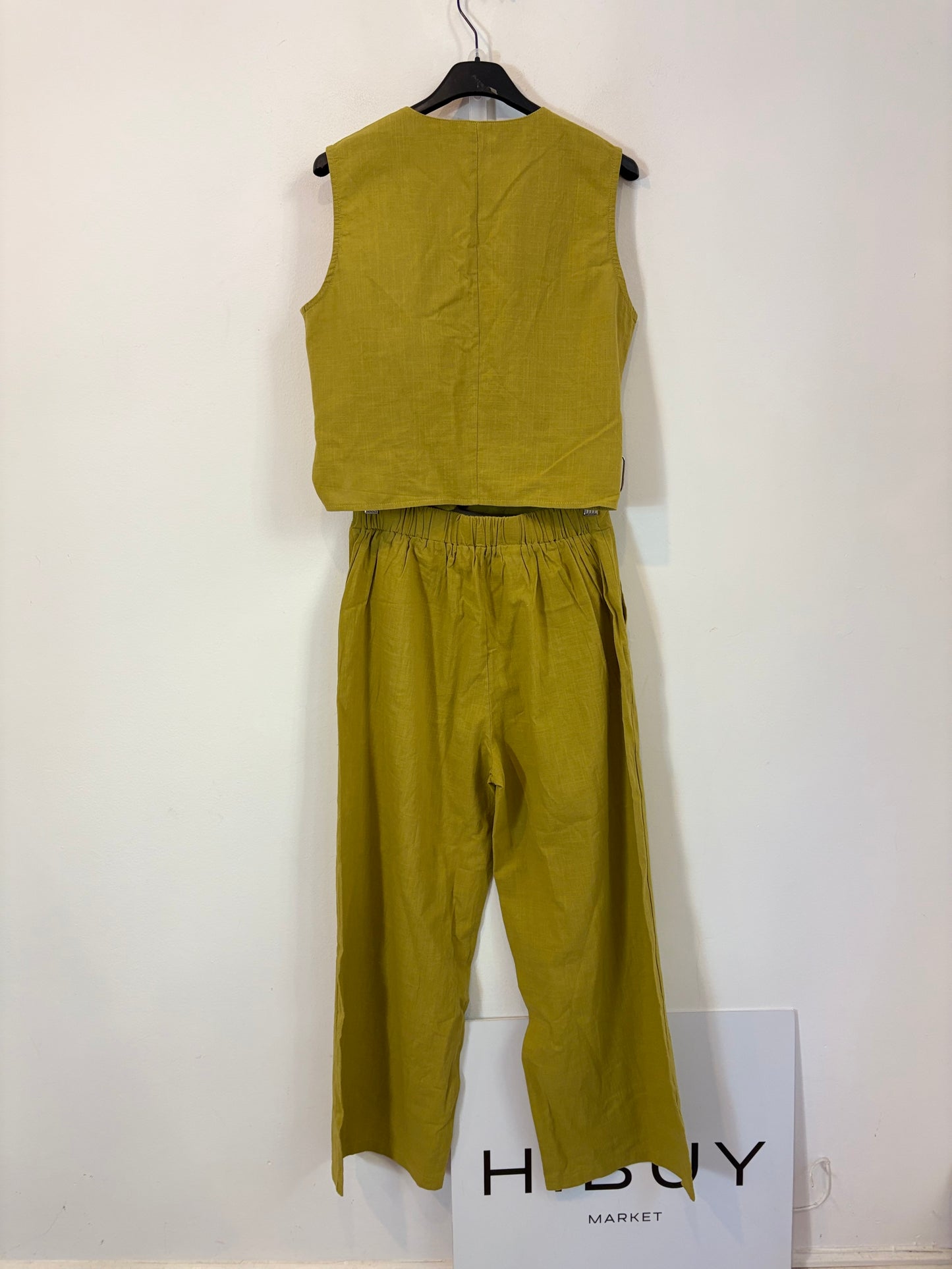 Conjunto top y pantalón pistacho