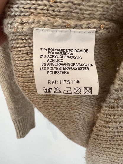 PEACE N' LOVE. Beige sequin sweater Your(s)