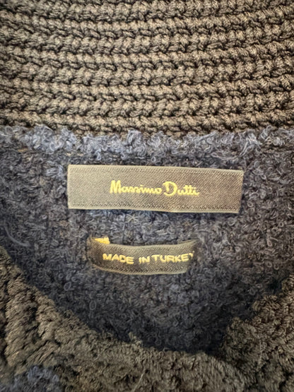 MASSIMO DUTTI. Total look falda y Cárdigan bicolor textura T.xs/s