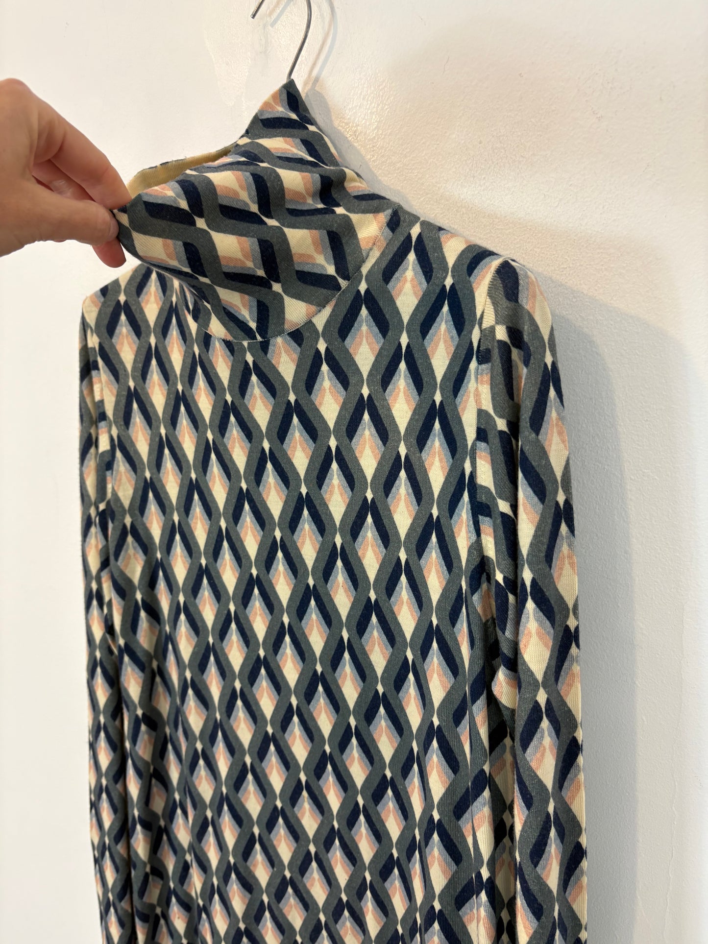 SPORTMAX. Vestido estampado geométrico punto