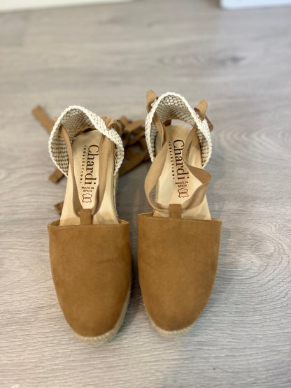 CHARDI. Cuñas esparto beige T.35