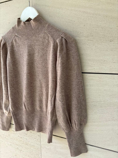 Jersey beige jaspeado detalle hombros