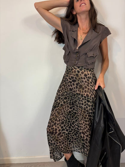 BIMBA Y LOLA. Falda animal print
