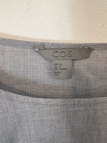 COS. Heathered grey asymmetrical blouse. Size 36