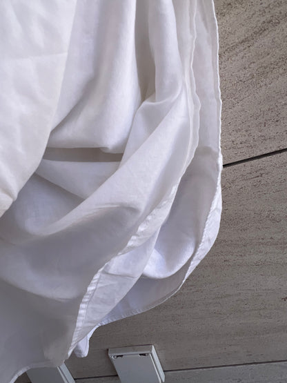 ZARA. Vestido midi blanco abotonado. T M