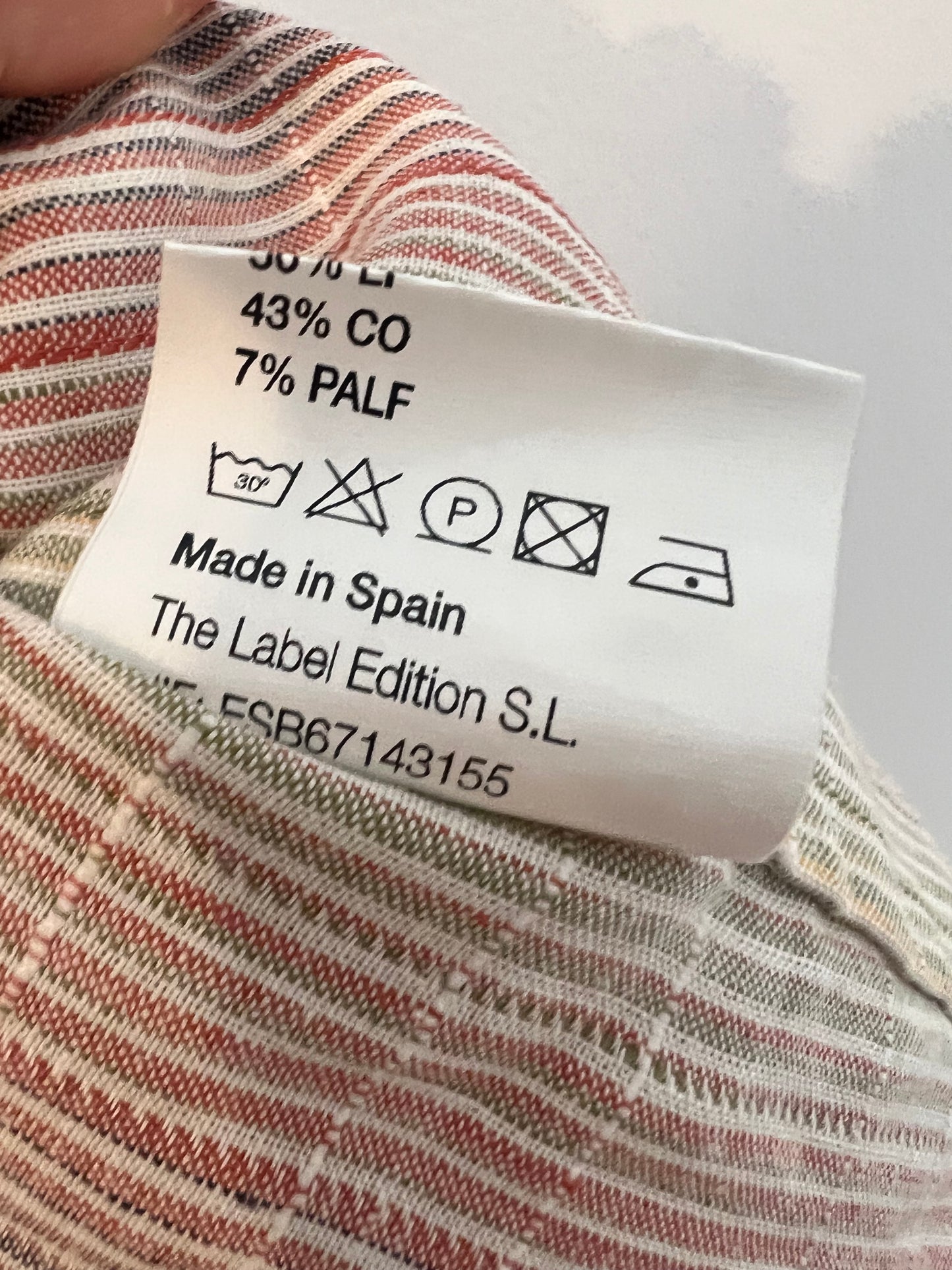 THE LABEL EDITION. Conjunto chaqueta y pantalón rayas. T XS/S