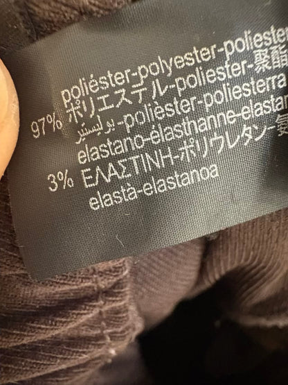 ZARA. Pantalón marrón oscuro textura