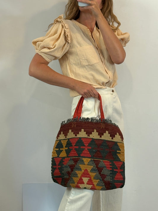 Bolso shopper colores hecho a mano