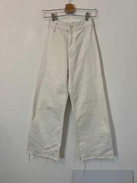 ZARA. Pantalón blanco culotte T.34