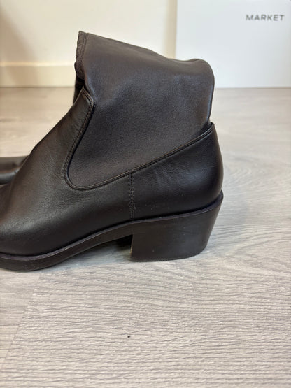 MASSIMO DUTTI. Botas camperas piel marrón