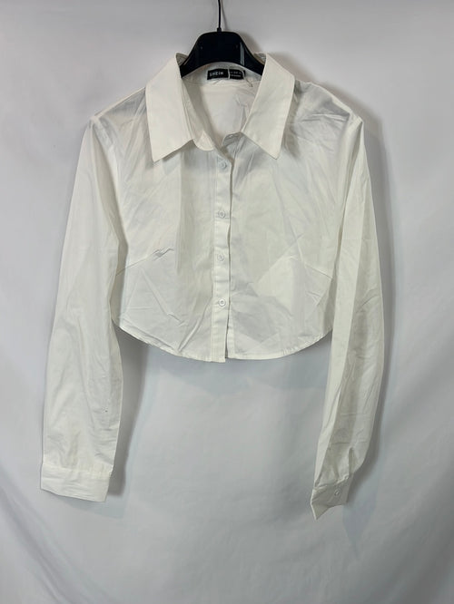 SHEIN. Camisa blanca crop T.m