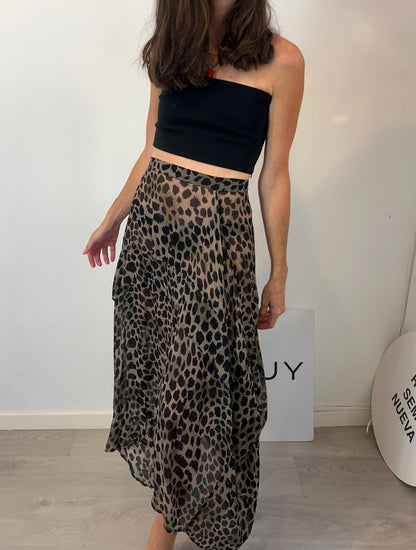 BIMBA Y LOLA. Falda animal print