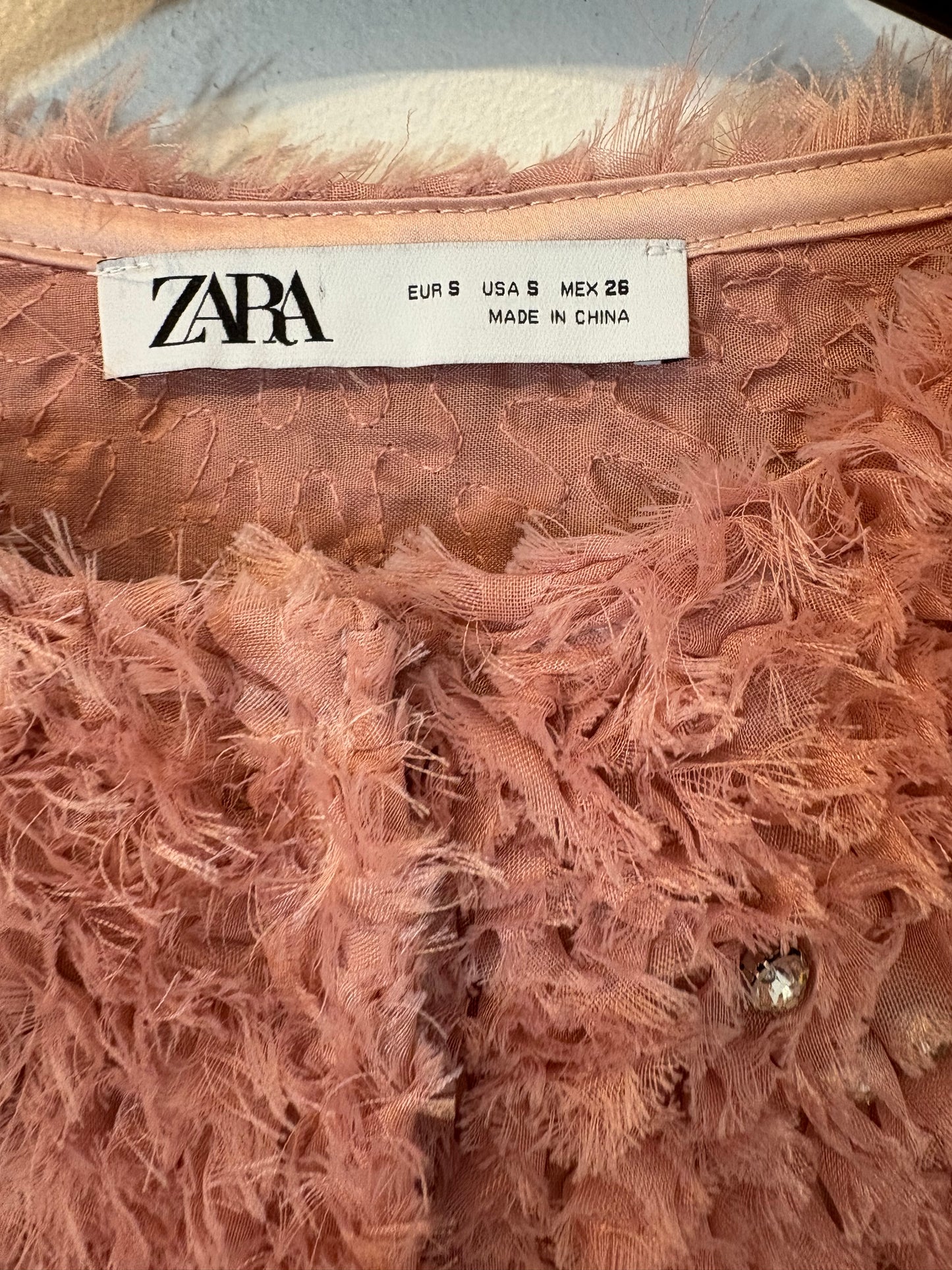 ZARA. Chaqueta estructura abalorios. T S