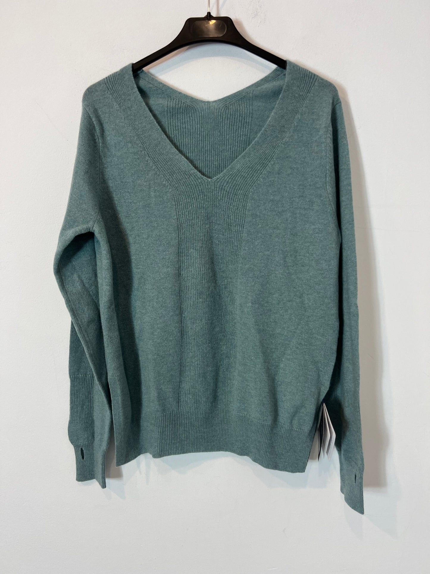 AGAIN CASHMERE. Jersey azul claro jaspeado cashmere. T S
