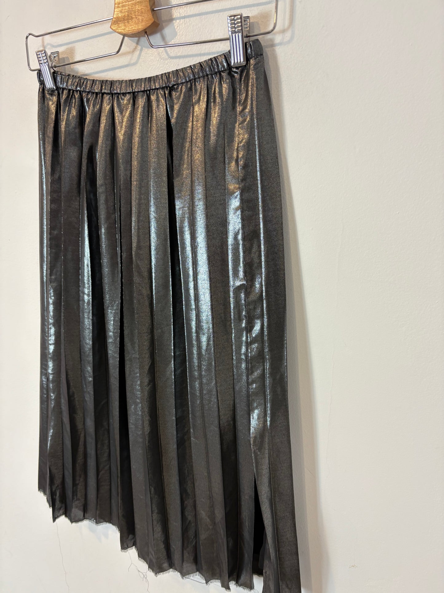 ISABEL MARANT ETOILE. Falda plisada metalizada