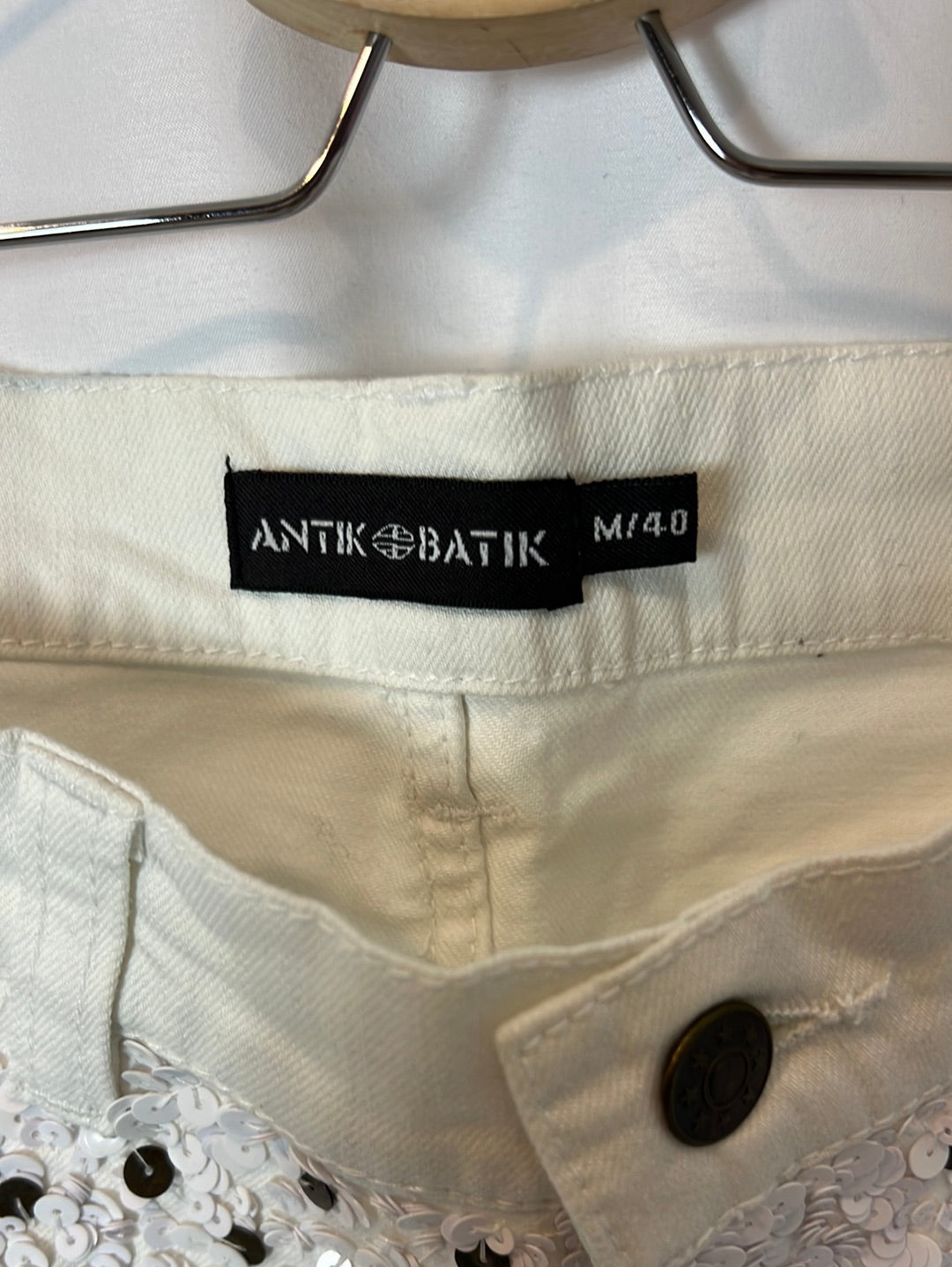 ANTIK BATIK. Sequin denim shorts. T.S.