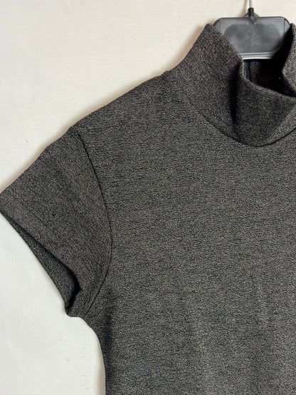 ROBERTO VERINO. Top gris jaspeado elastico . T 38