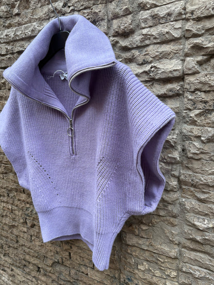 IRO. Jersey sin mangas malva