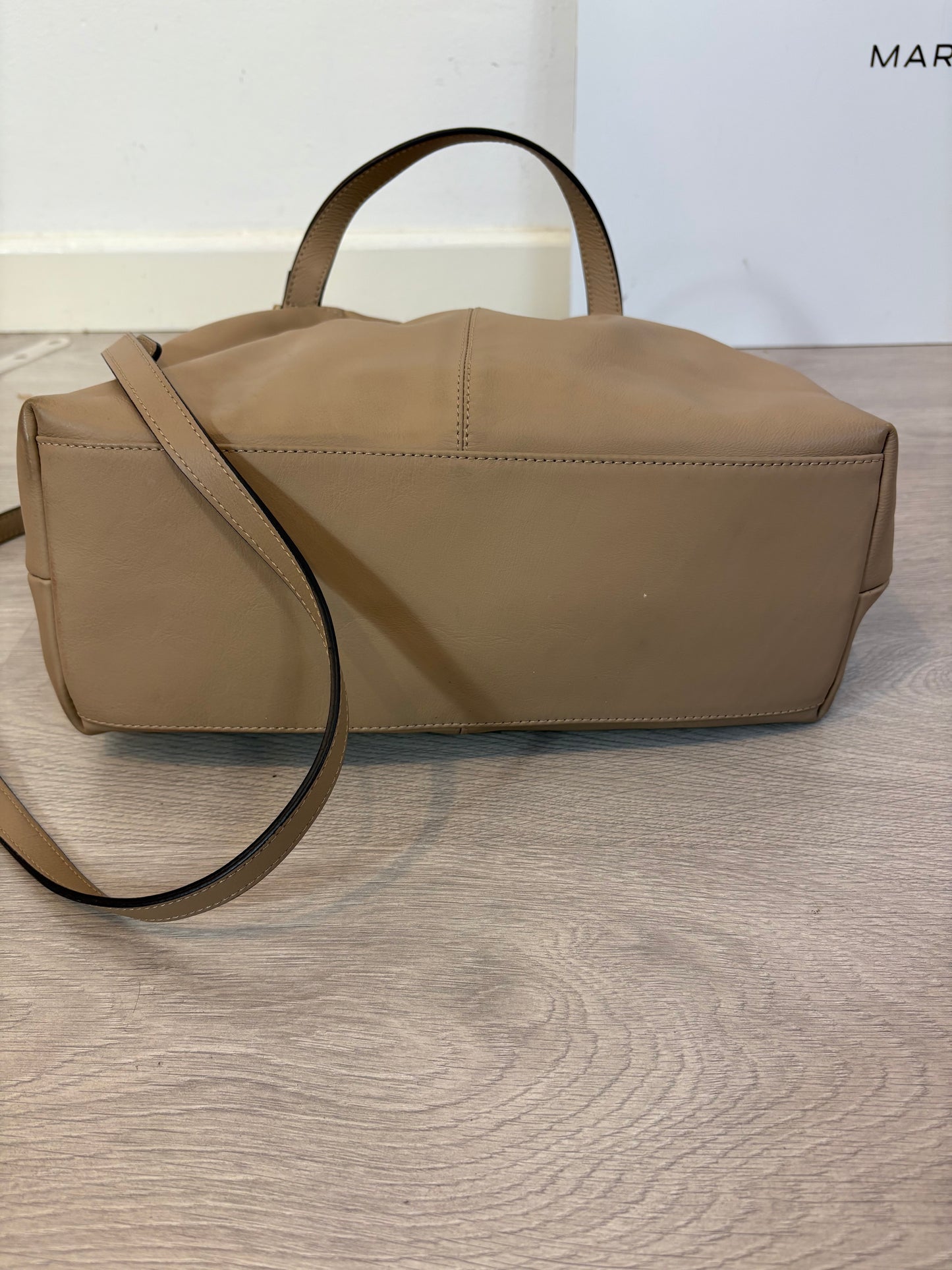 LATOUCHE. Bolso topo piel doble asa