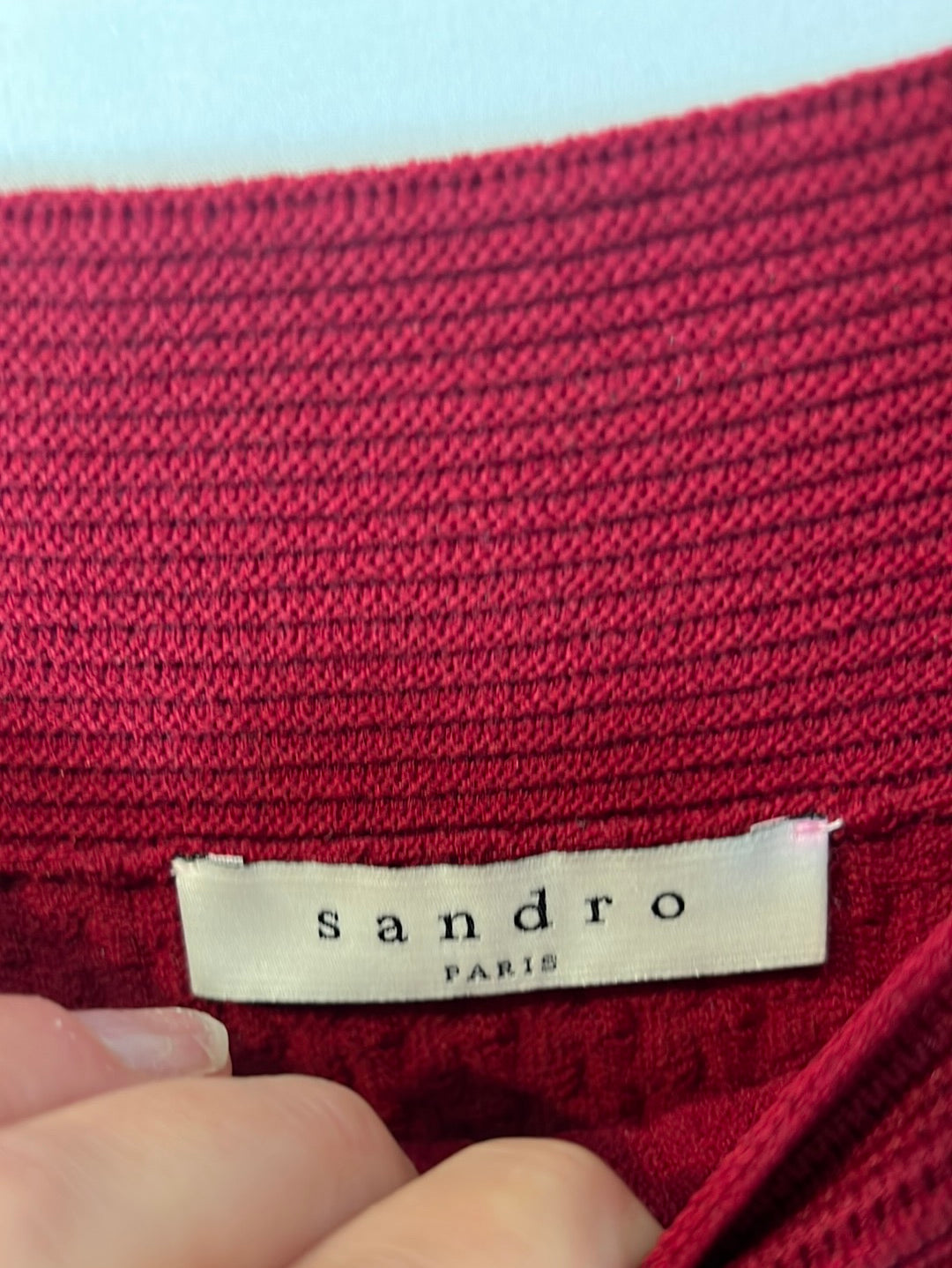 SANDRO. Total look burdeos textura T.1(s) tara